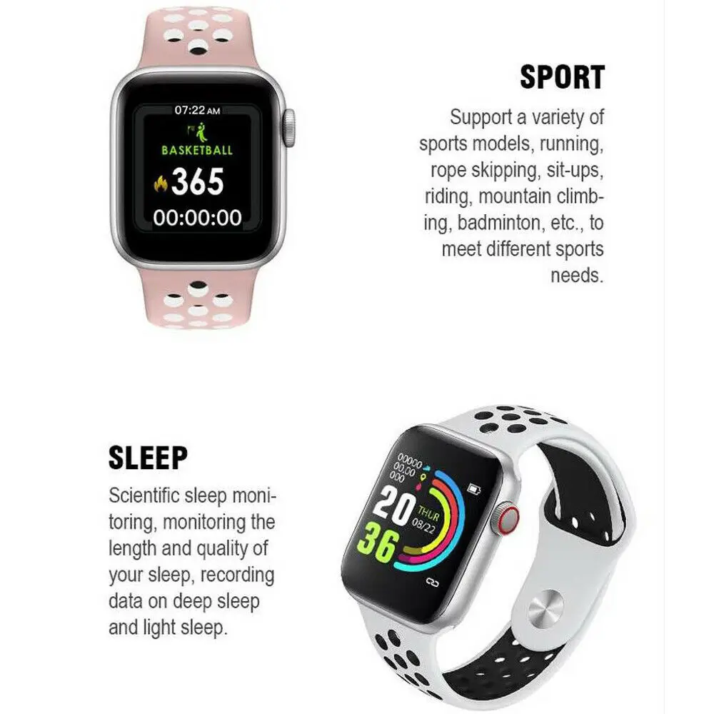 

W5 Smart Watch Series 5 Style Bluetooth 44mm Heart Rate Monitor For IOS Android