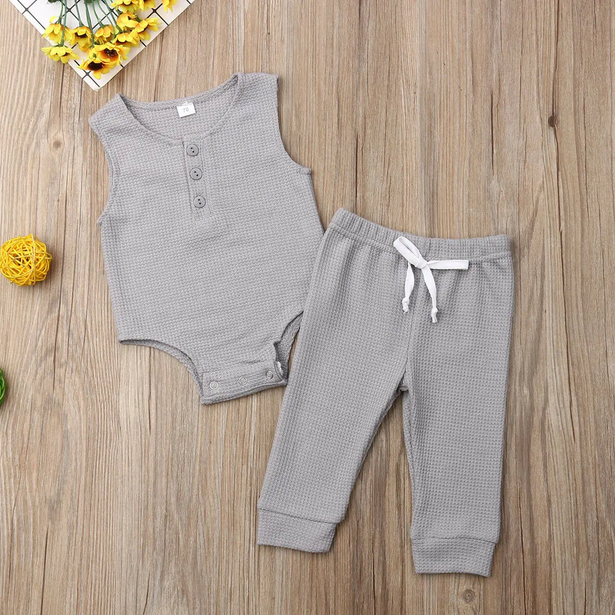 2 шт./комплект хлопковый комбинезон с жилетом и брюками | Детская одежда обувь