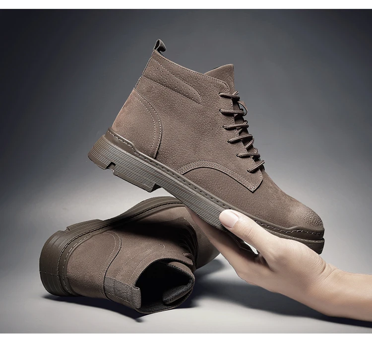 Настоящие новые Брендовые мужские ботинки; Martens; теплая зимняя обувь; мужские мотоциклетные ботильоны; doc martins; сезон осень-зима; мужские оксфорды