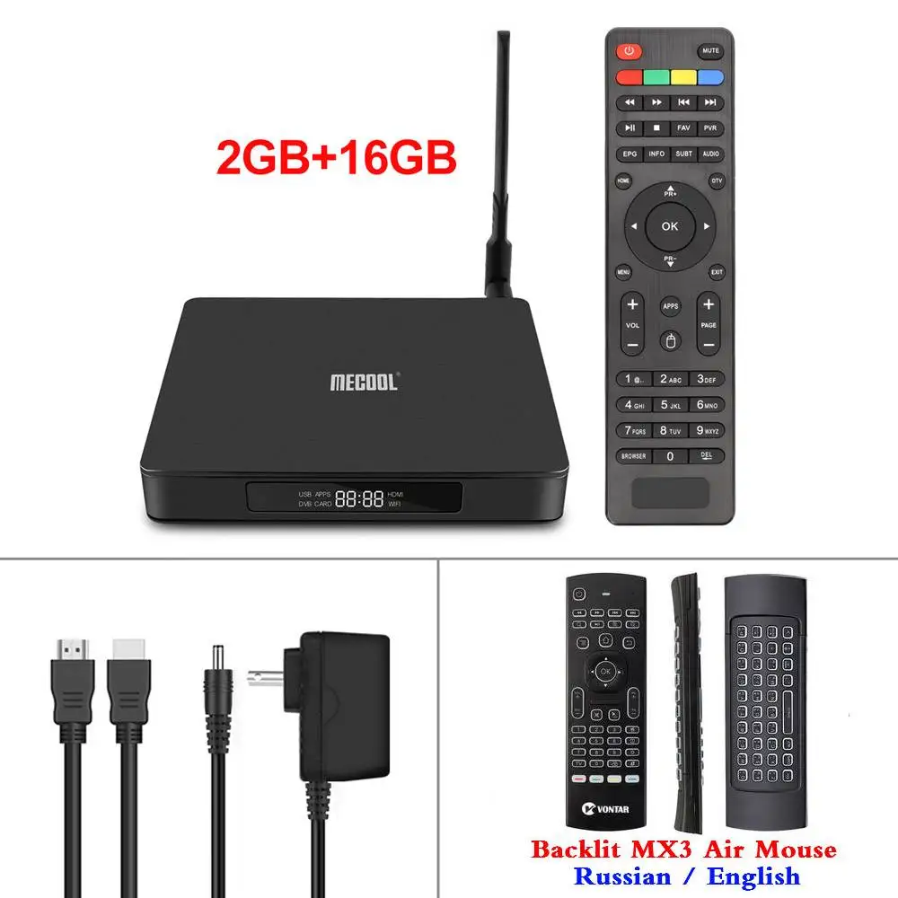 K6 MX3 Mecool K6 DVB-S2 DVB-T2 Android tv Box Hisilicon Hi3798M 2GB ram 16GB rom 64bit 4K 2,4/5 GHz Dual Wifi BT4.1 USB3.0 4K Ultra - Цвет: K6 MX3