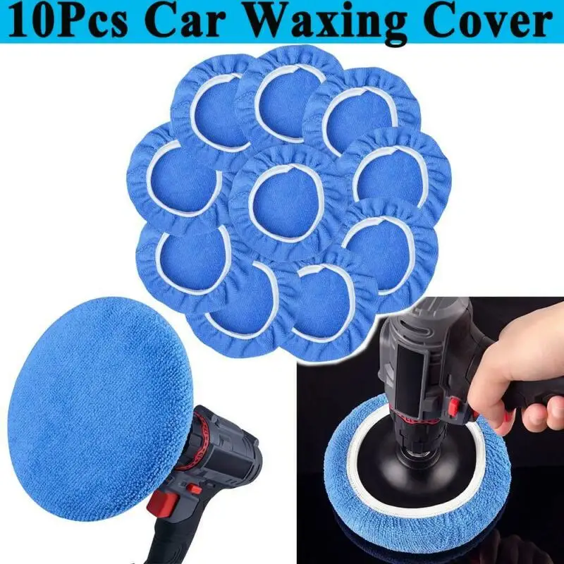 

Car Buffing Pads Polishing Waxing 5-6Inch Microfiber Bonnet Light Blue