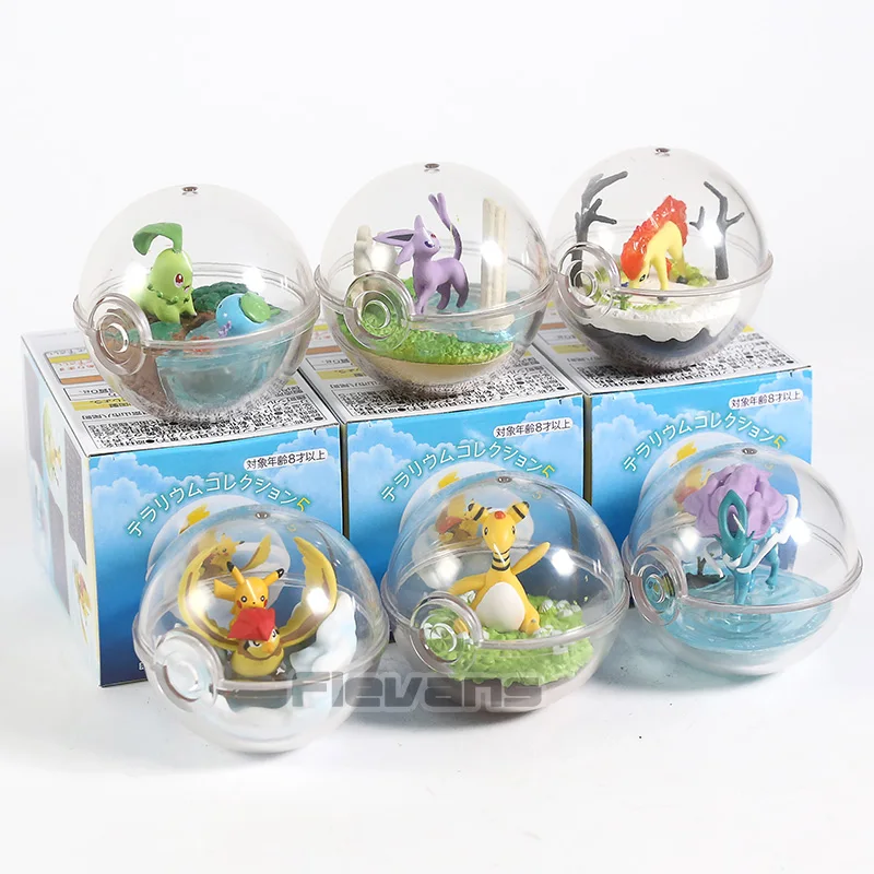 Монстров центр Ampharos Espeon из анимационного сериала "Pidgeotto Chikorita Wooper Ponyta Suicune ПВХ Фигурки игрушки куклы подарки 6 шт./компл
