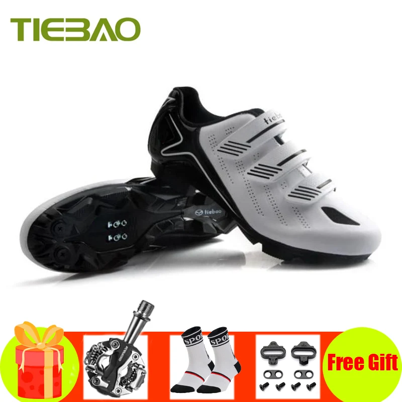 

Tiebao Mountain Bike Shoes 2019 Cycling Sneakers Sapatilha Ciclismo Mtb SPD Pedals Cleat Bicycle Riding Shoes Self-locking Shoes