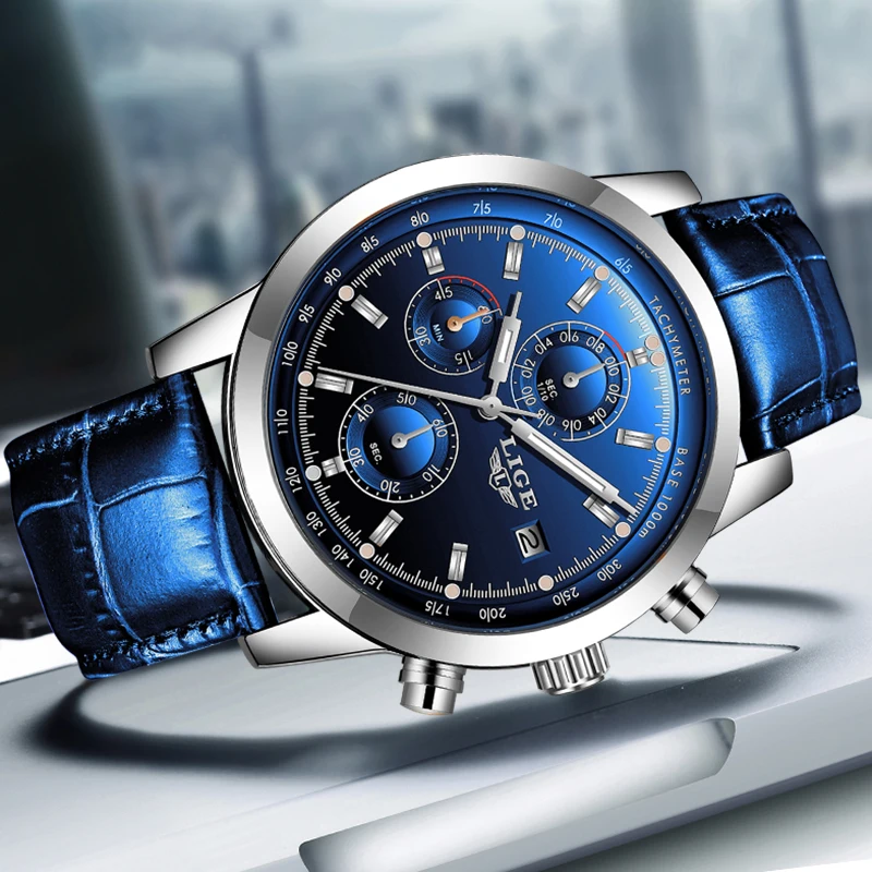Relogio Masculino 2019 LIGE Watch Men Brand Luxury Fashion 24 Hour Date Quartz Clock Mens Watches Sport Leather Waterproof | Наручные