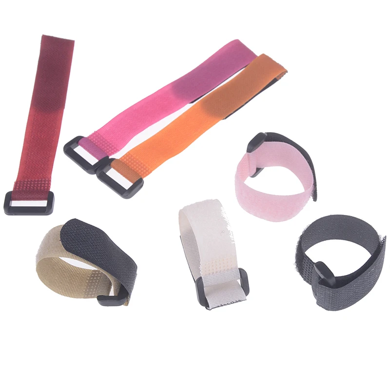 

1pc/5pcs Reusable Fishing Rod Tie Holder Strap Suspenders Fastener Hook Loop Cable Cord Ties Belt Fishing Tackle Box Accessories