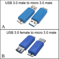 blue standard usb 3 0 usb3 0 micro b male to type a female microbaf adapter convertor with otg function
