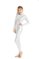 speerise womens shiny metallic catsuits long sleeve unitards bodysuit spandex dance gymnastic stagewear unitard free shipping