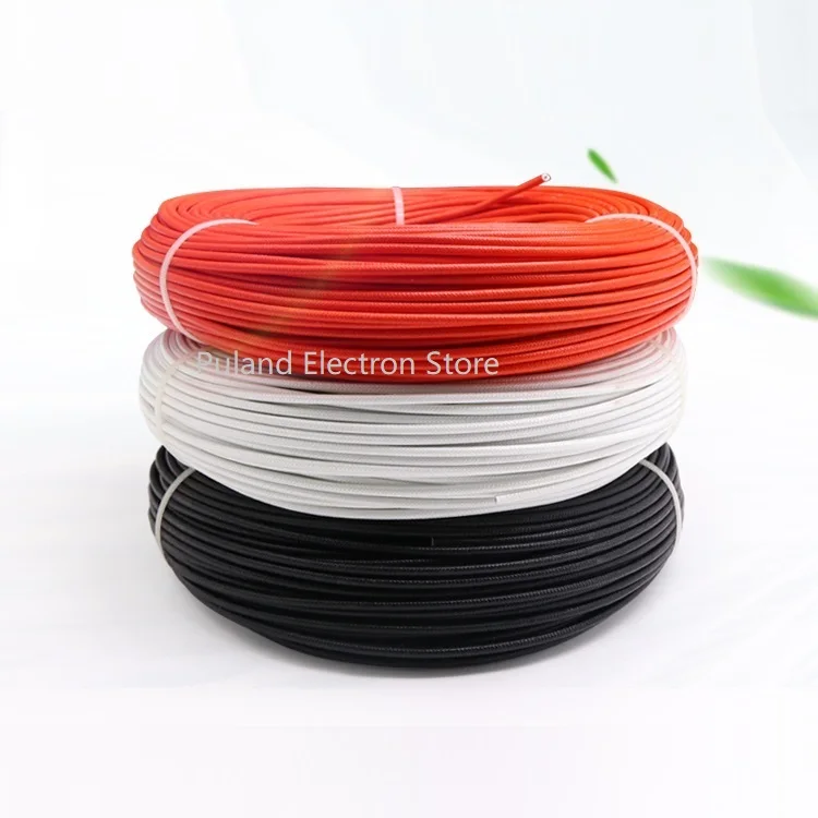 

Square 2.9mm High Temperature Heat Element Wire OD 1.5mm Silicone Rubber Insulated Cable Fiberglass Braid Warm Floor Copper Line