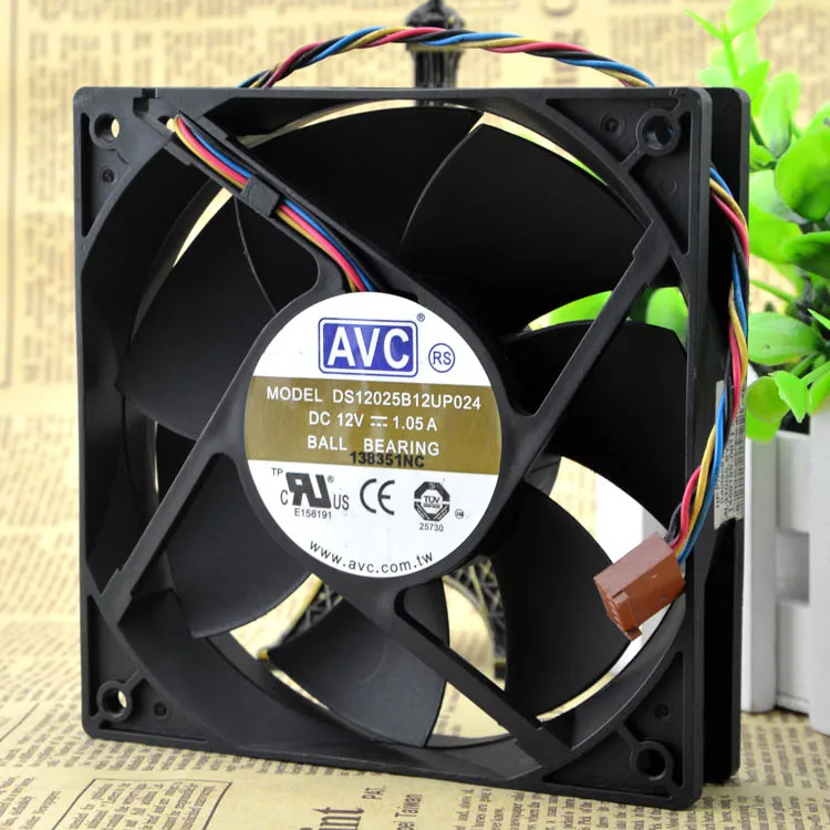 

Ultra-Large Air Volume AVC Ds12025b12up024 12v 1.05a 12cm 4-Wire PWM Speed Fan