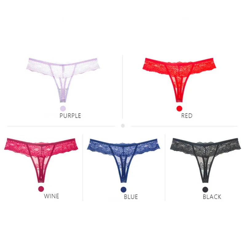 

New Women's Sexy Lace Hollow Mesh Seamless Low-Rise Thong Panties Sports Fitness Ice Silk G-String Female Briefs Ladies T-back