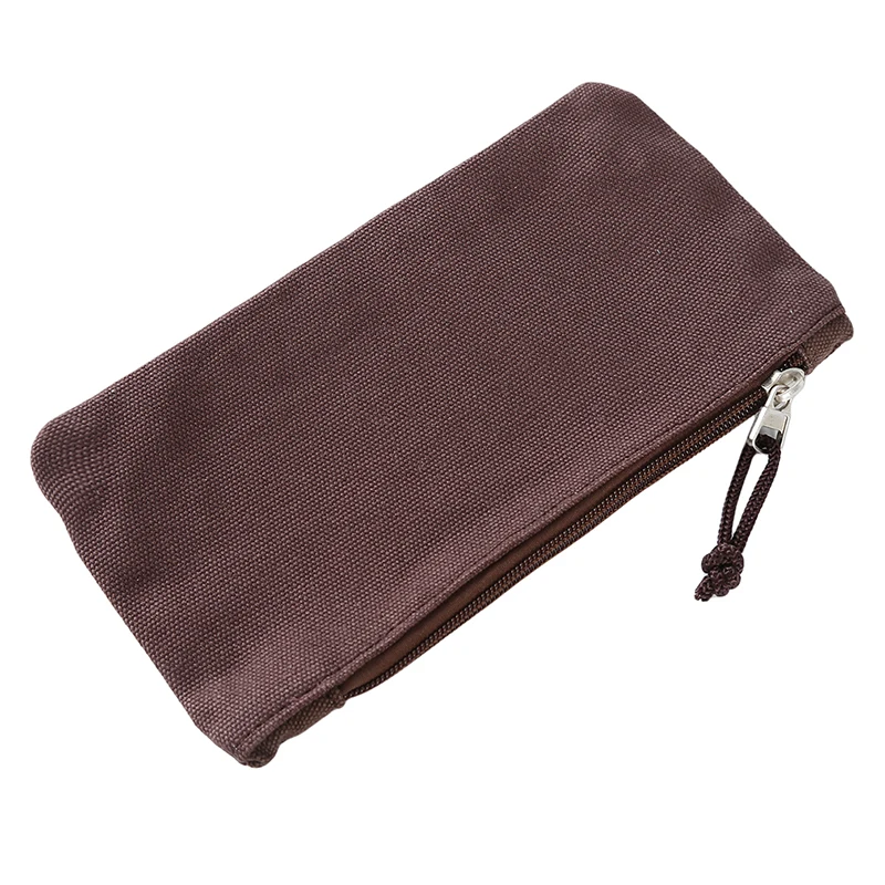 Solid color canvas pencil case mobile phone children's zipper office supplies Printable LOGO bag | Дом и сад