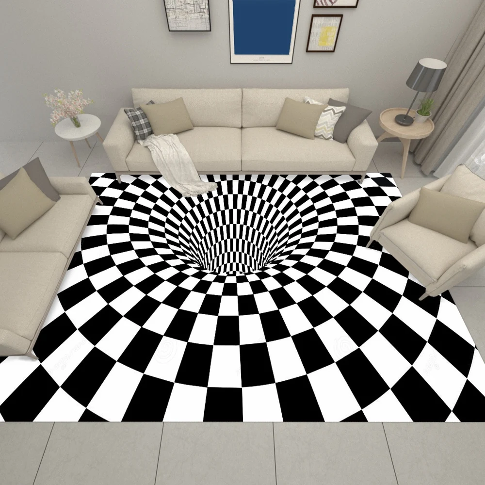 

Modern Living Room Carpet Sofa Bedroom Bedside Mat 3D Pattern Children Floor Carpets Home Anti-Slip Hallway Decoration large Rug