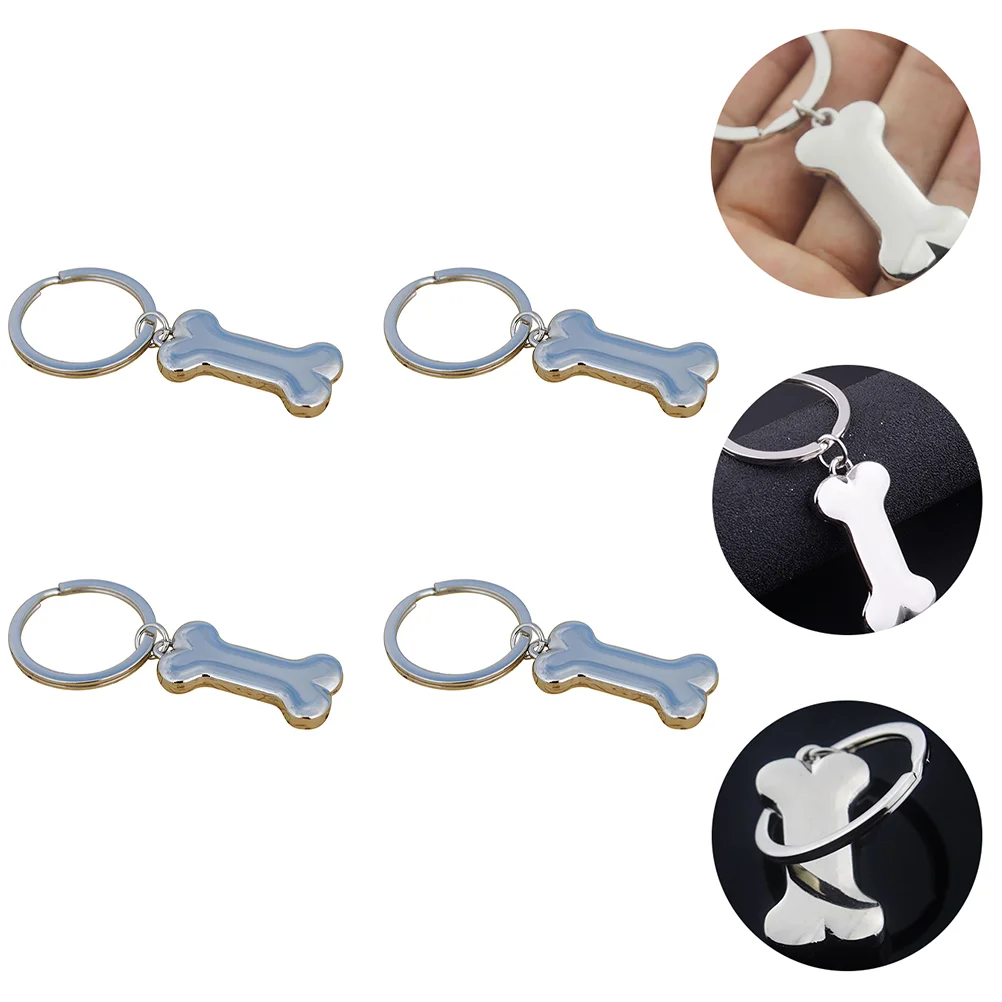 

4pcs Fashion Keychain Bone Pendants DIY Jewelry Key Chain Ring Souvenir Gift