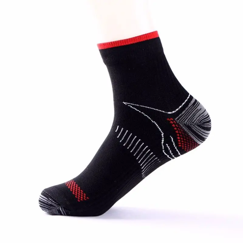 

1 Pair Mens Plantar Fasciitis Elastic Compression Low Cut Short Ankle Socks Arch Support Athletic Gym Sports Running Breathable