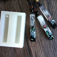 rectangle bar resin silicone mold epoxy resin diy pendant making jewelry tools
