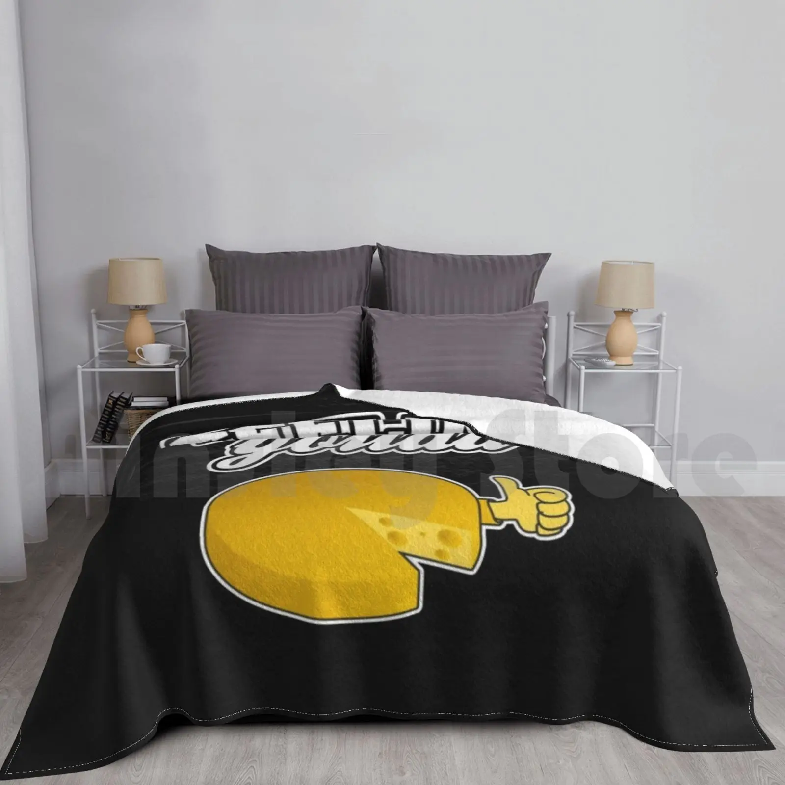 Одеяло с изображением сыра модное на заказ