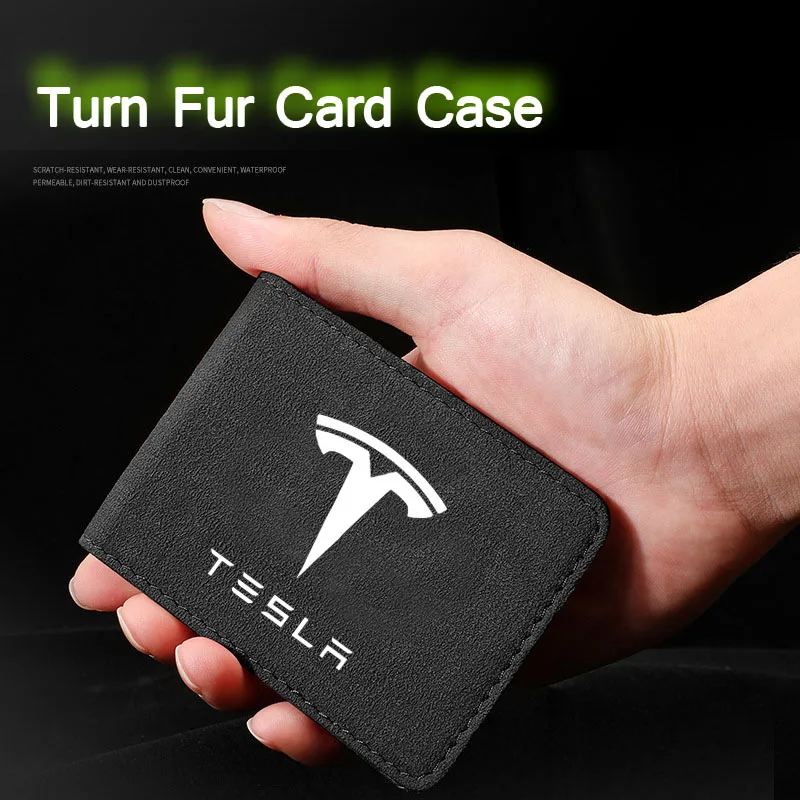 

Car Storage Card Solt Cover Case for Tesla Model 3 Model X Model Y Wallet ID Card Holder Car Driving Documents Protective Case