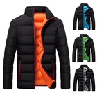 Зимняя куртка с воротником-стойкой для мужчин и женщин, плотная теплая парка, однотонная, модная, уличная одежда, 6XL