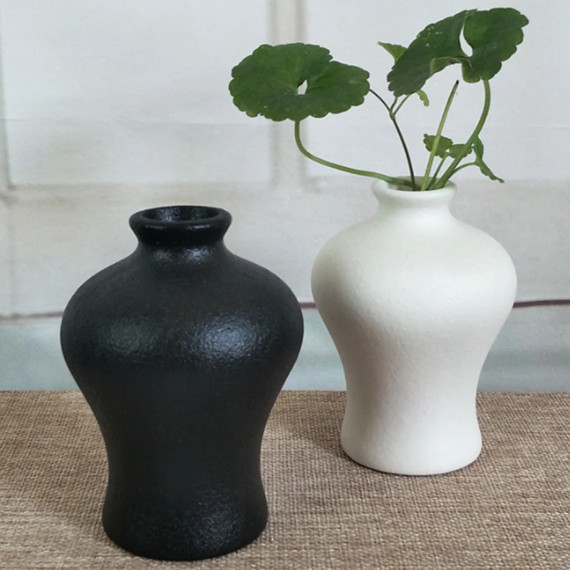 

Small White Ceramic Vase for Dry Flower Home Decoration Ornaments Home Vase Home Accessories Table Decoration Living Room