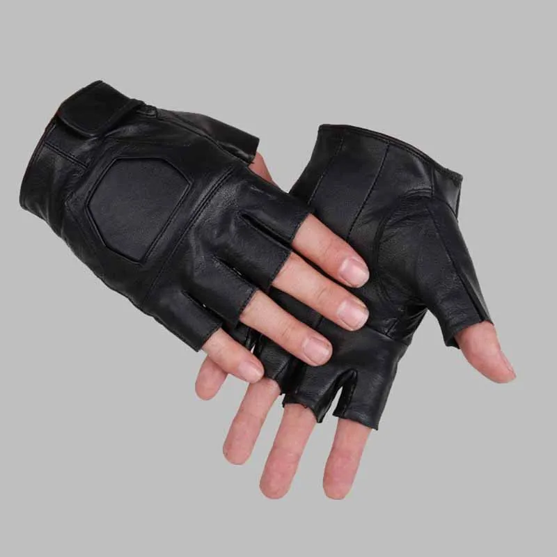 

Leather Gloves Sports Gloves for Men and Women Outdoor Mountain Bike Half-finger Non-slip Gloves Shockproof Fitness Cycling Glov