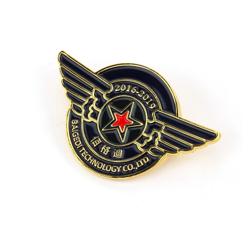 VOGRACE дешевые круглые металлические значки с логотипом от производителя оптовая