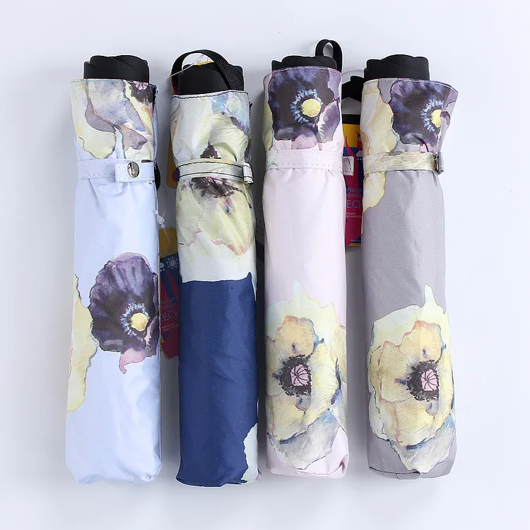 

Rain&Sun Umbrella For Women Flower Printed UV Folding Waterproof Plegable Parapluie Regenschirm