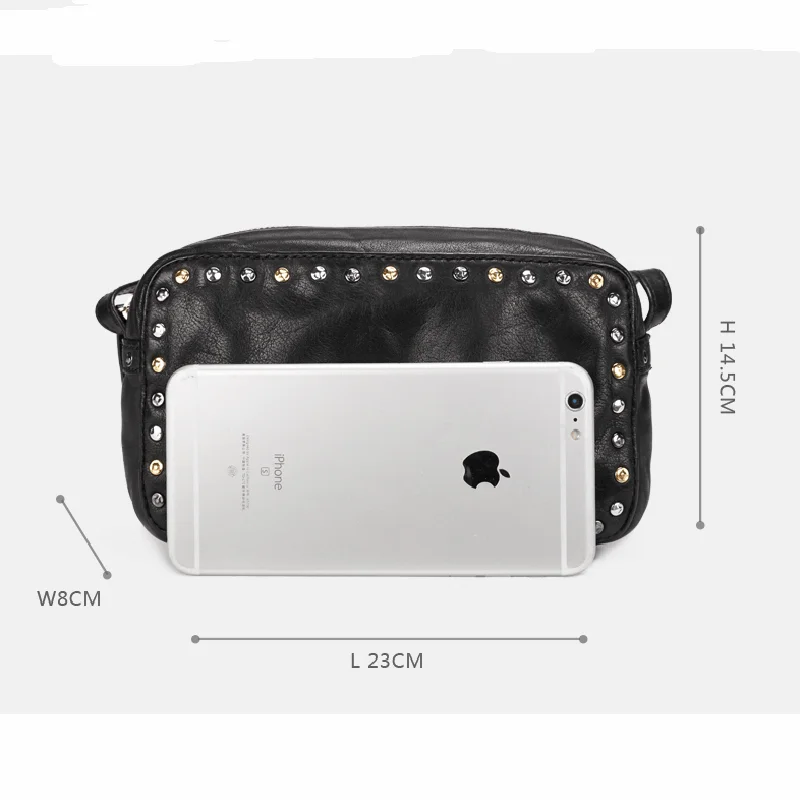 

AETOO 2020 new trendy Korean style small bag shoulder bag wild messenger bag mini rivet small square bag
