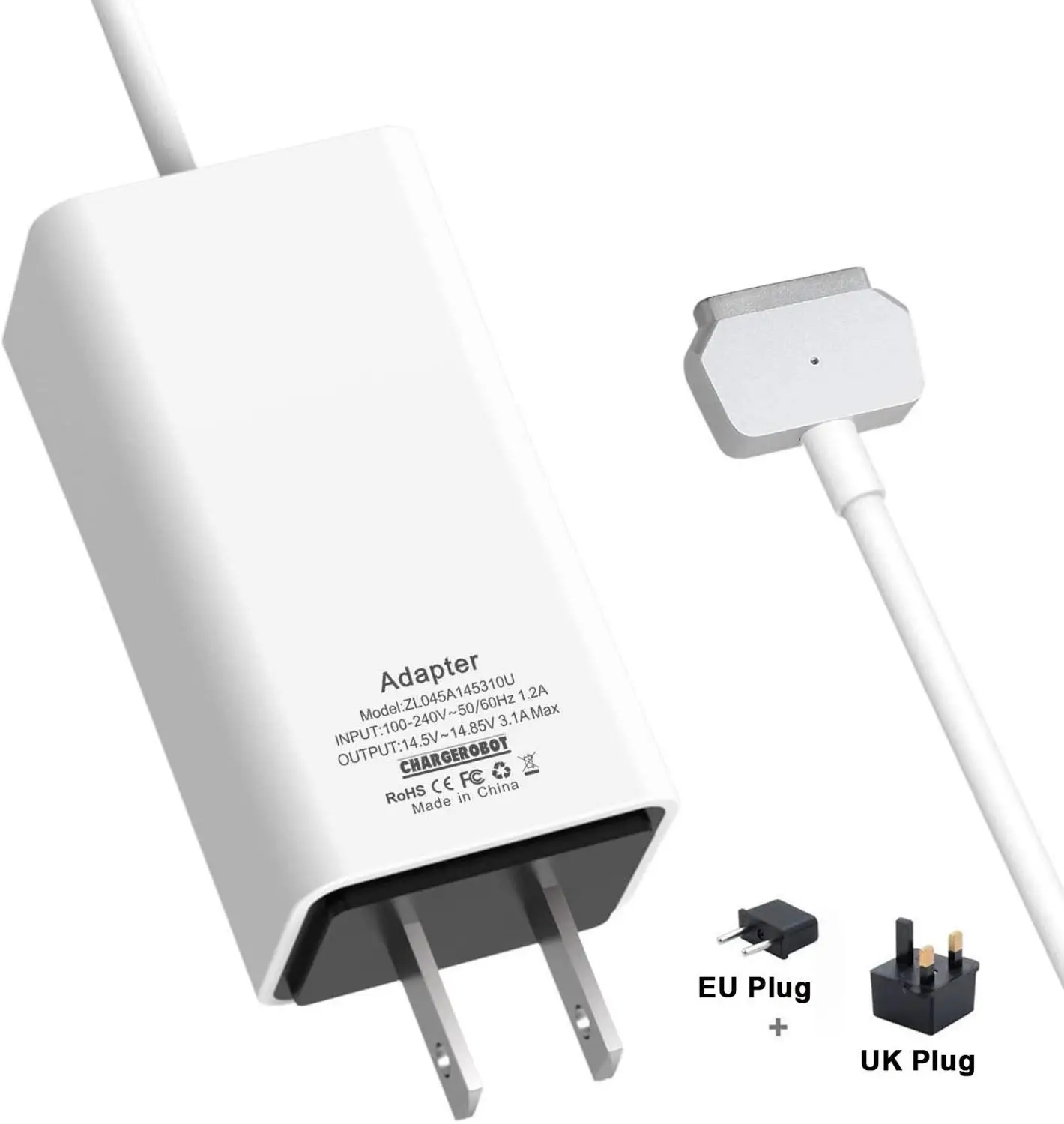 

45W Mini Charger Adapter For Macbook Air 11 A1466 For Mac Air A1435 A1436 A1465 For Magsafe 2 Power Adapter, Magnetic45W 2T