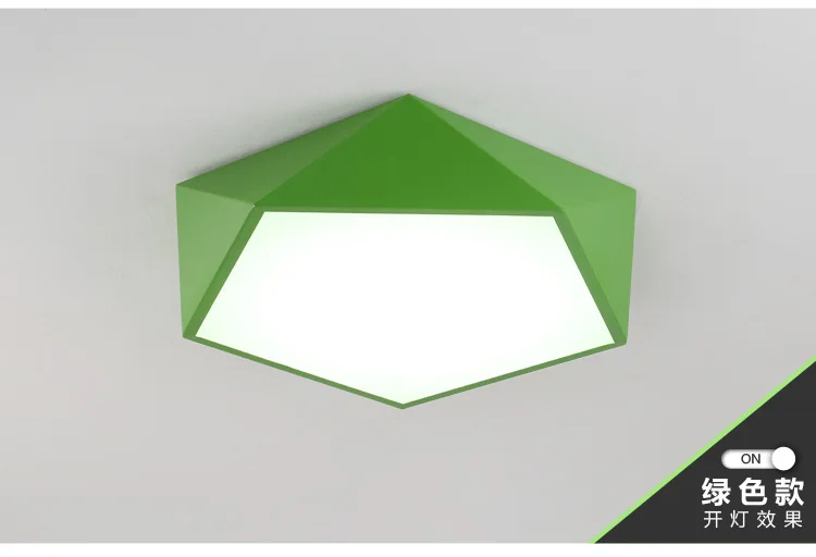 Creative geometry color children's lamp personality multilateral led living room ceiling modern minimalist bedroom study | Лампы и