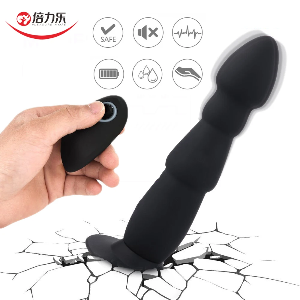 10 режимов огромный Анальный вибратор фаллоимитатор массажер простаты Анальная