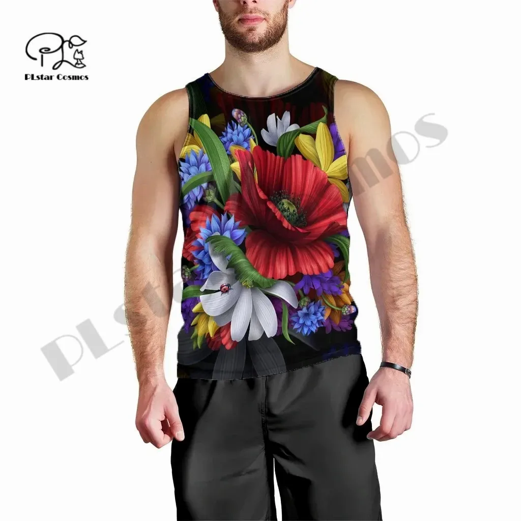

PLstar Cosmos 3DPrint Newest Tattoo Turtle Hibiscus Tribe Funny Harajuku Streetwear Tank Top Sleeveless Tees Fitness Unisex Q-1