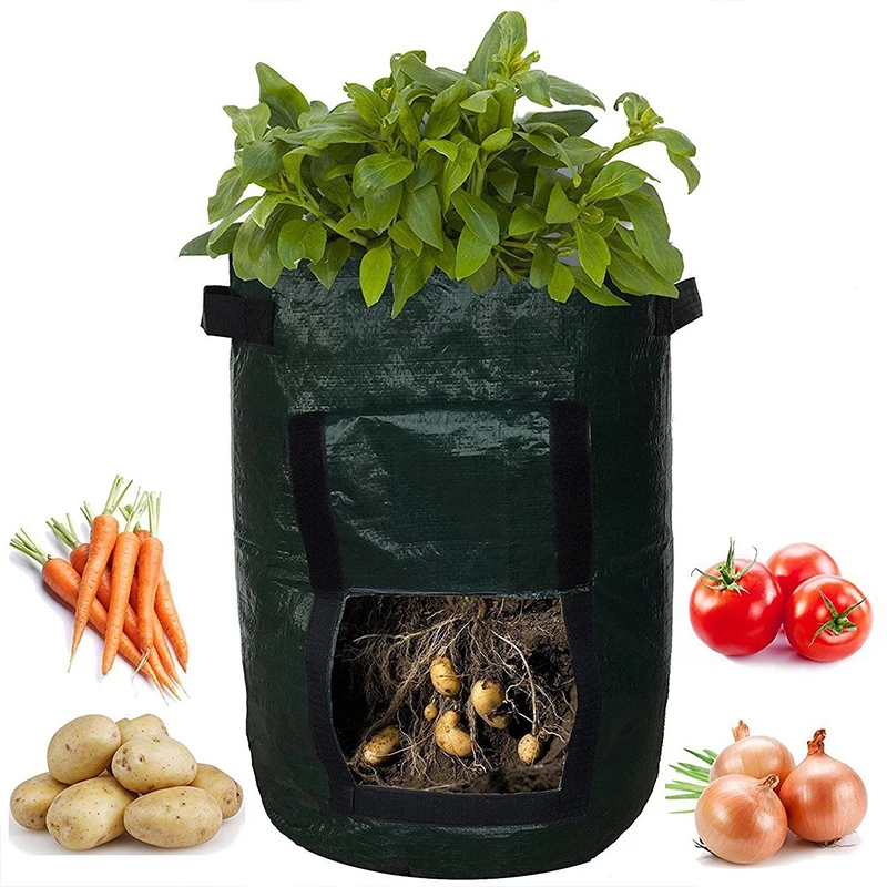 

1Pcs Bags Garden Pots Planters Vegetable Planting Bags Grow Bag Potato Cultivation Planting Woven Fabric Farm Home Garden Tool