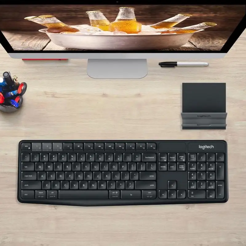 Клавиатура Logitech K375S 104 клавиши bluetooth 2 4 ГГц USB Беспроводная Двухрежимная
