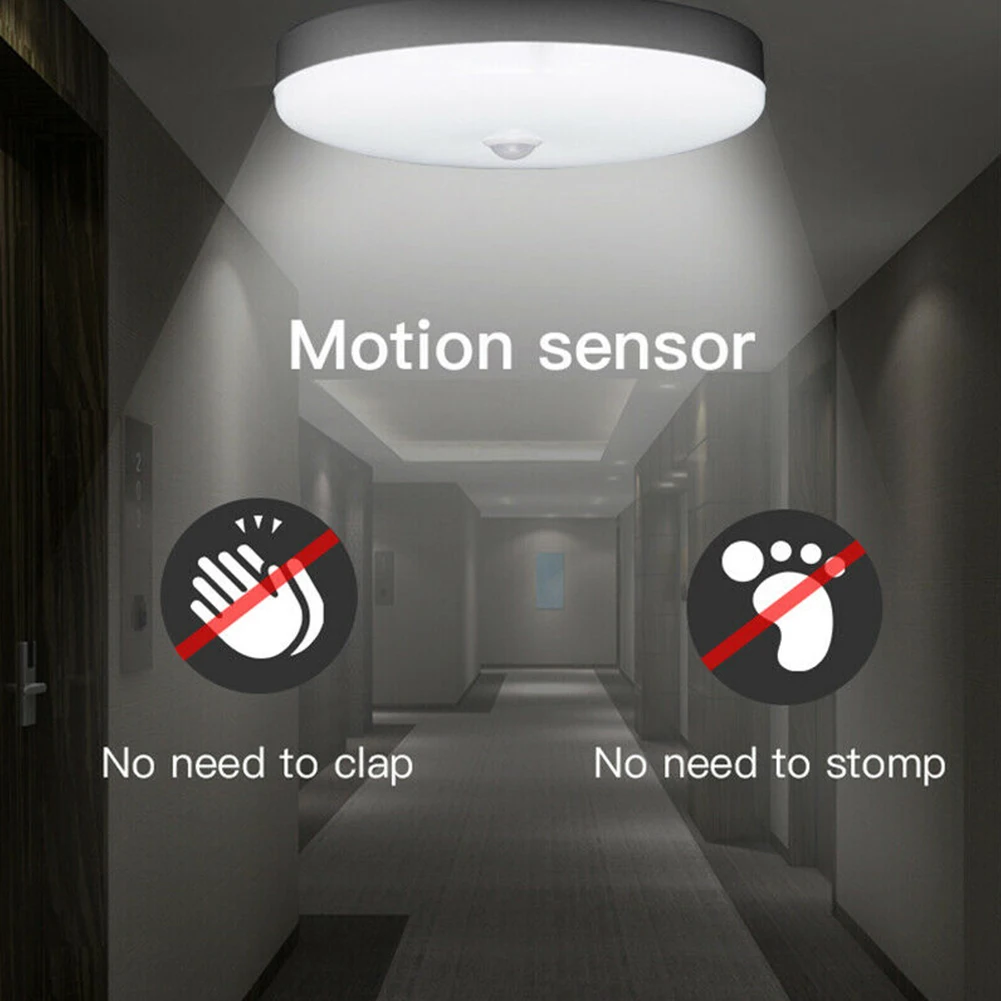 LED PIR Motion Sensor Ceiling Light 18W 12W 220V 230V Surface Mounted Modern Lamp For Hallways Corridor Aisle Stairways | Лампы и