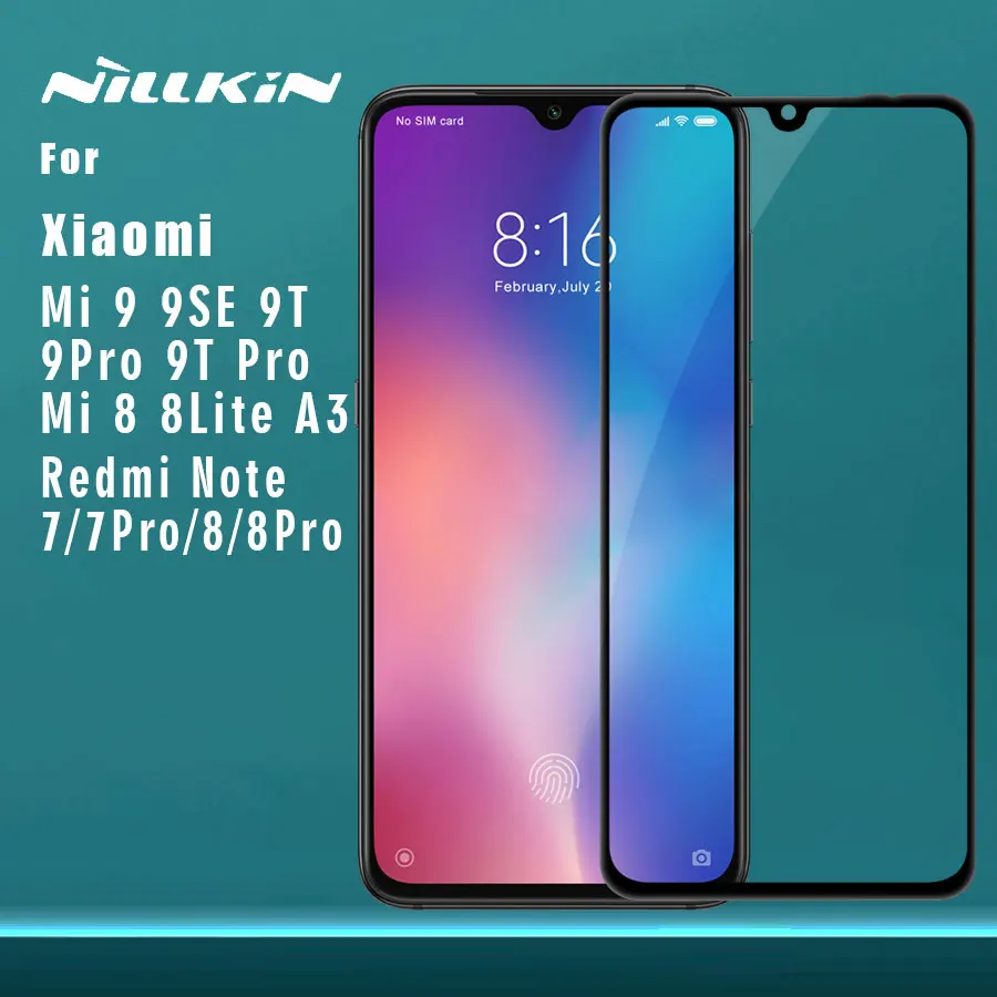 Для Xiaomi mi 9 Pro 5G 9T Pro 9 8 SE Lite A3 закаленное стекло Nillkin 2.5D полное покрытие Защита экрана для Red mi Note 8T 8 7 Pro