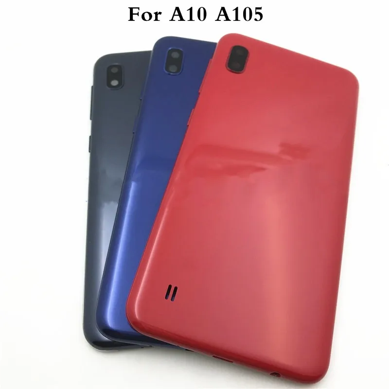 

Задняя крышка батарейного отсека для Samsung Galaxy A10 A105 A105F, Крышка батарейного отсека для Samsung A10, задняя крышка корпуса с боковыми кнопками