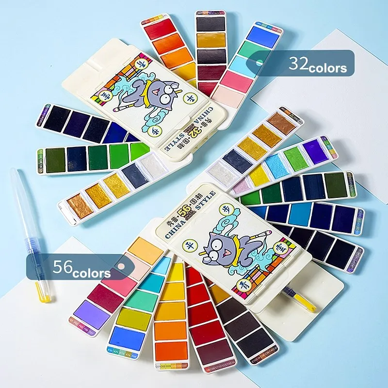 Ceny Najwyższej Jakości 32/56 Kolorów Chiński Styl Stałe Akwarela Farby Zestaw Z Pędzel Wodny Pióro Metalowe Kolor Wody Acuarelas Dostaw Sztuki Tanie Najwyższej Jakości 32/56 Kolorów Chiński Styl Stałe Akwarela Farby Zestaw Z Pędzel Wodny Pióro Metalowe Kolor Wody Acuarelas Dostaw Sztuki