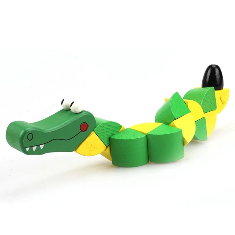 

Kids Cute Caterpillar Educational Toy Baby Children Wooden Flexible Twist Worm