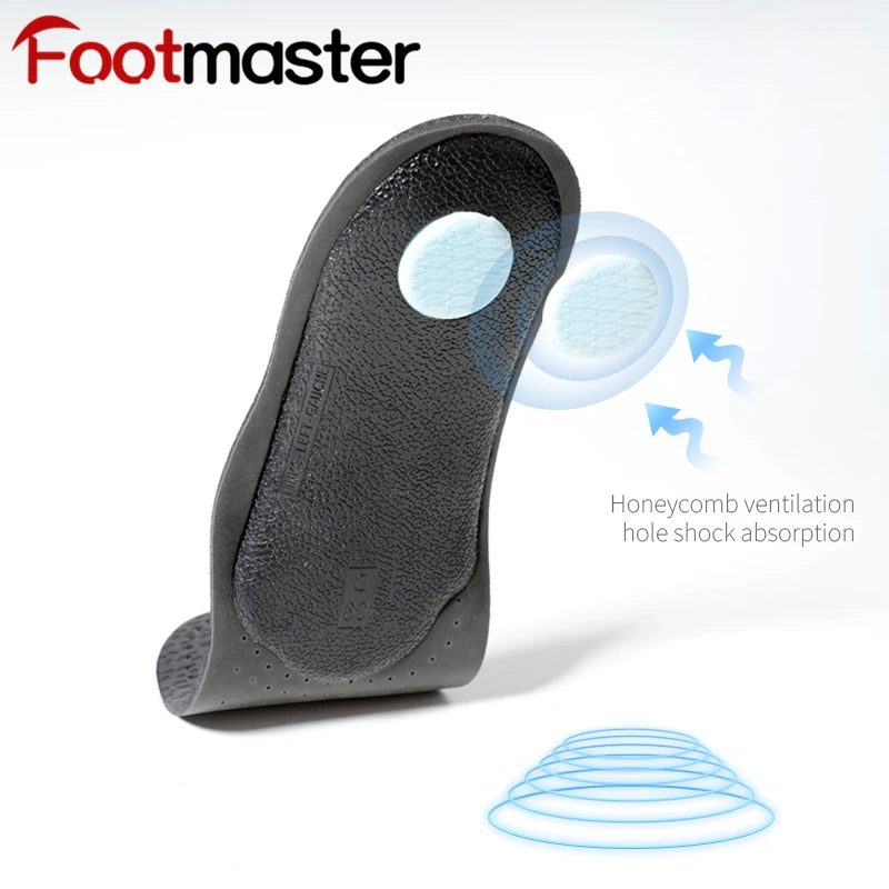FootMaster Light Sports Orthopedic Insole Cowskin Insole To Relieve Flat Feet Insoles Arch Support Shoe Pad Unisex Insole