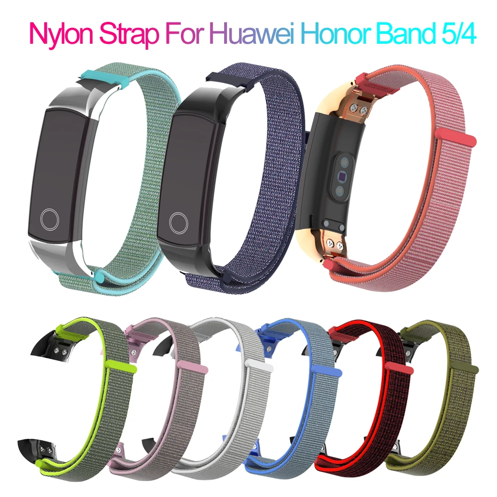 Сменный нейлоновый ремешок для часов спортивный Huawei Honor Band 5 4 металлический