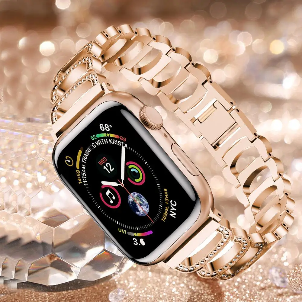 

Ремешок для наручных часов apple watch se 40 мм, 44 мм, металлический браслет из нержавеющей стали для iwatch 6, 5, 4, 3, 42 мм, 30 мм