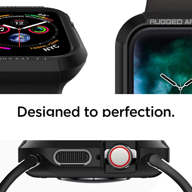 Прочный армированный чехол для часов Apple watch 8 7 6 SE 5 4 45 мм 41 40 противоударный