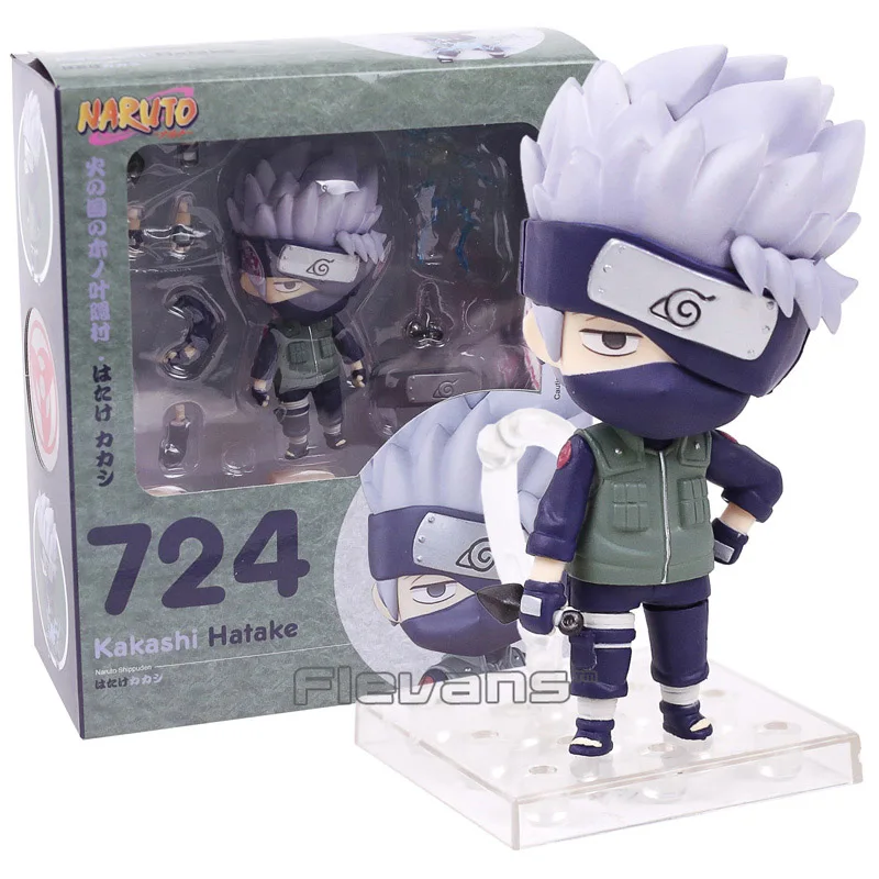 Nendoroid Naruto Shippuden Uchiha Sasuke 707 Uzumaki Наруто 682 хюуга Хината 879 Хатаке Какаши 724 ПВХ фигурка игрушка - Цвет: 724 box