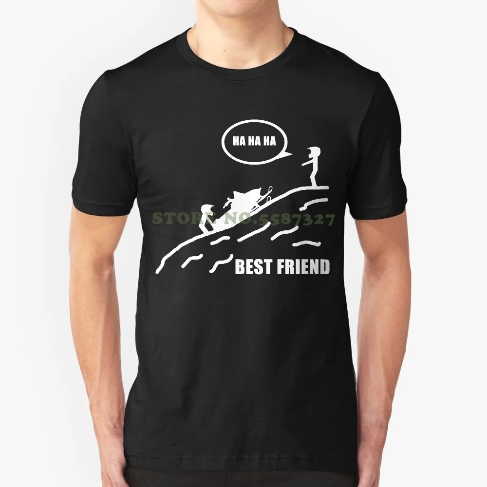Футболка мужская с круглым вырезом и надписью Best Friend Snowmobile | Мужская одежда