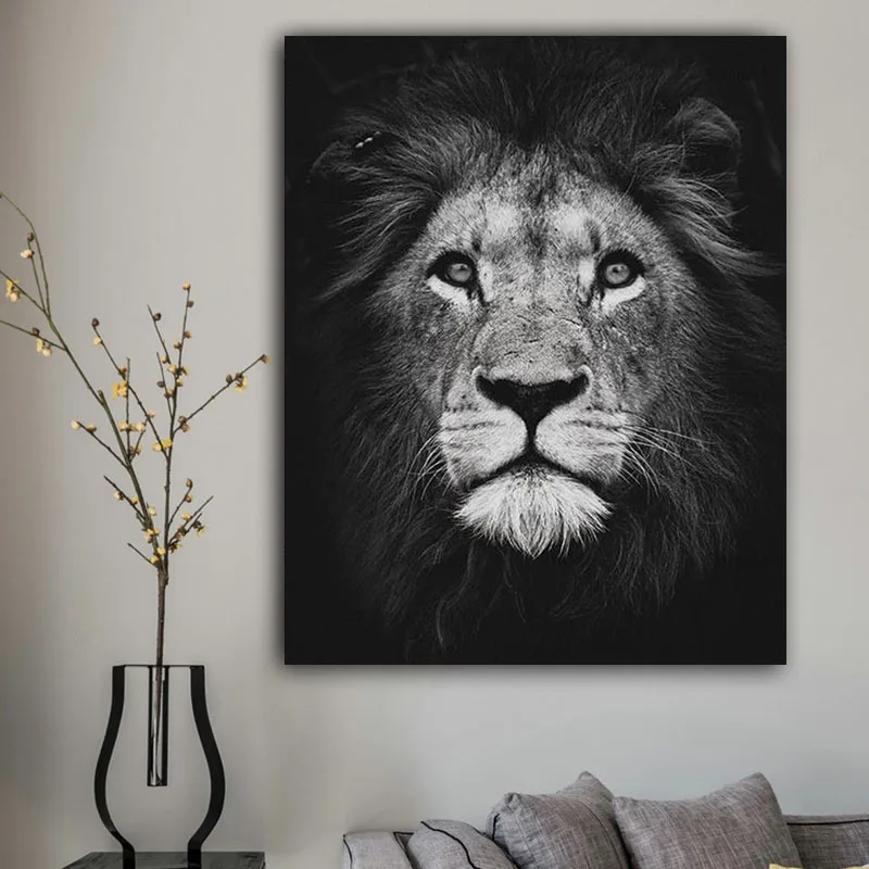 

DIY Colorings Pictures by Numbers with Lion Picture Drawing Painting by Numbers Framed Home Canvas One Piece Animal Modern
