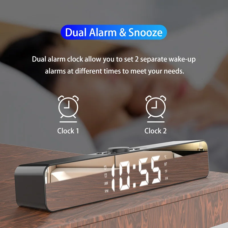 

Soundbar Bluetooth Speaker FM Radio Sound Bar Caixa De Som Portatil Barra De Sonido Alarm Clock Bocina Boombox Haut-parleurs USB