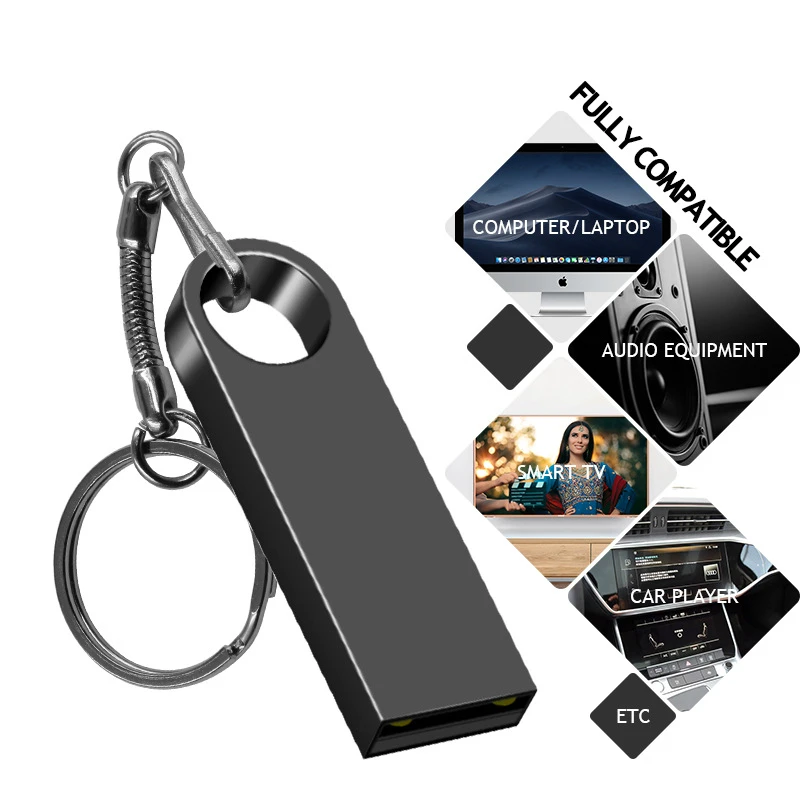 Usb флеш накопитель металлический 4G 8G 16G 32 ГБ 64 водонепроницаемый портативный u
