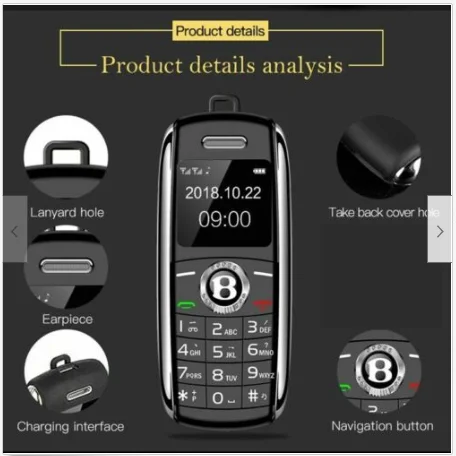 Милый мини мобильный телефон скоростной циферблат с двумя sim-картами Bluetooth Mp3 Magic