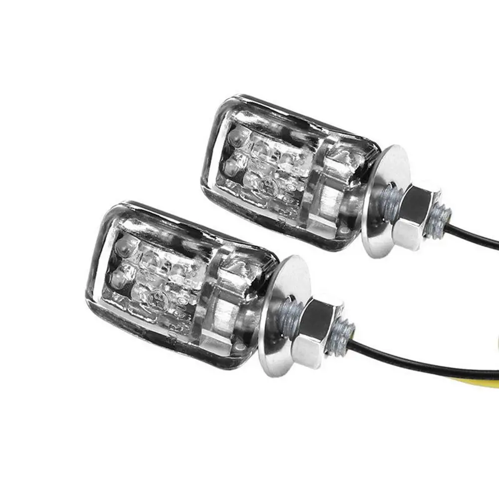 

Motorcycle Turn Signal Light 2PCS Mini Motorcycle Indicator Micro Led Indicators Motorcycle Easy To Install 12V Black Yellow L