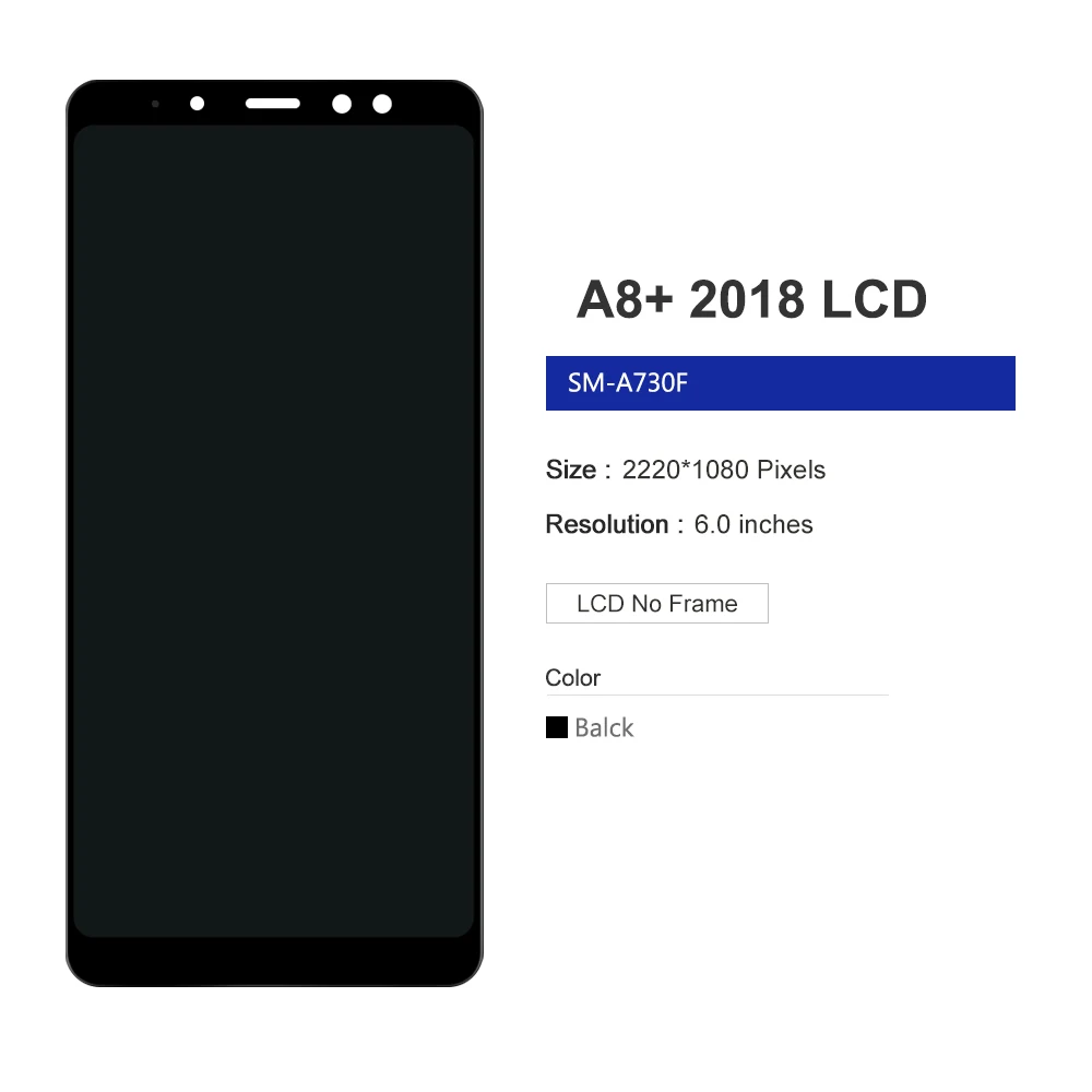 6 0 ''для Samsung Galaxy A8 Plus 2018 A730 ЖК-дисплей сенсорный экран дигитайзер в сборе